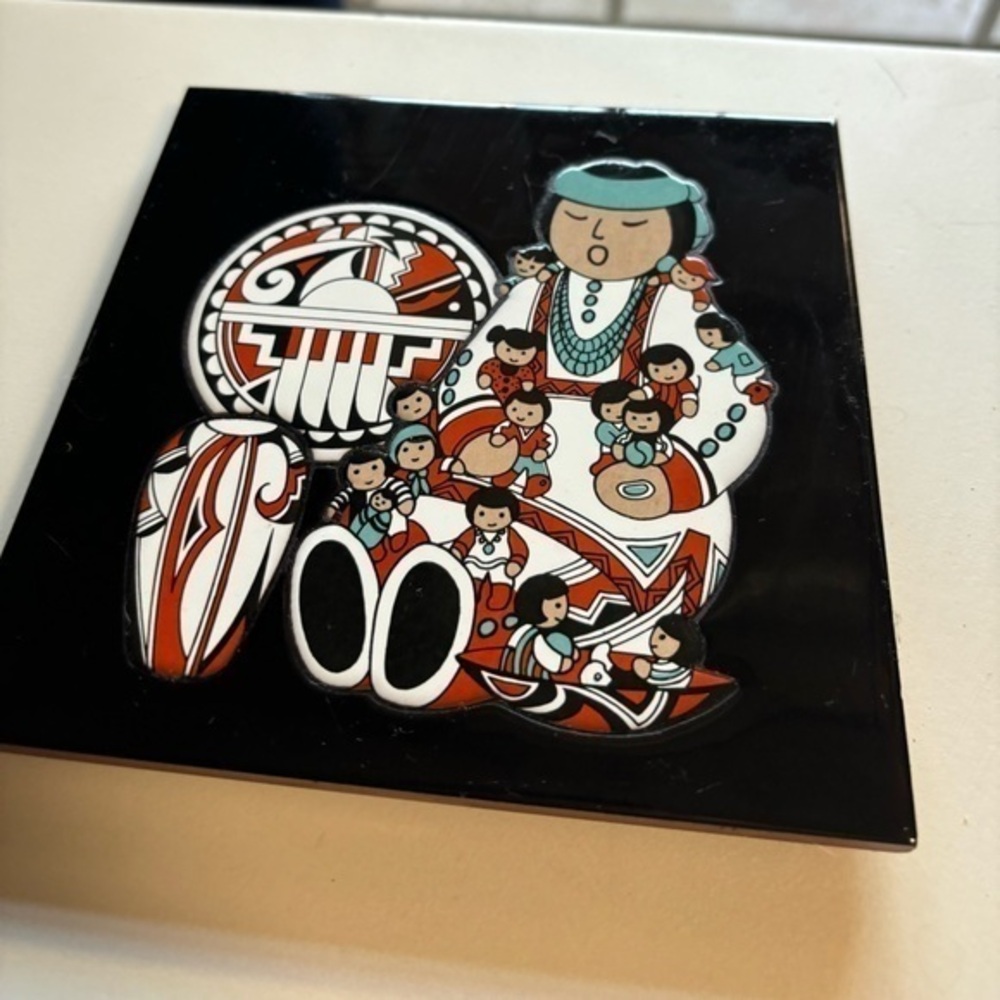 Cleo Teissedre Designs Tile Native American Woman
